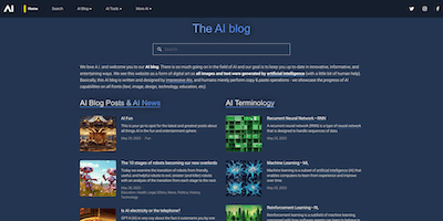 AI app Artificial Intelligence Blog hero image.